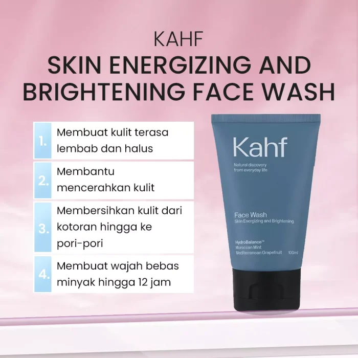 Kahf Energizing and Brightening Face Wash _Manfaat