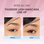 Rose All Day All New Thunder Lash Mascara Series before after