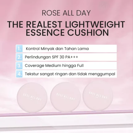 Rose All Day The Realest Lightweight Essence Cushion -manfaat