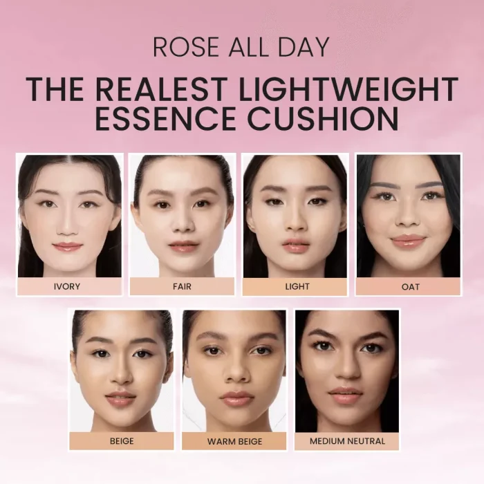 Rose All Day The Realest Lightweight Essence Cushion -shade1