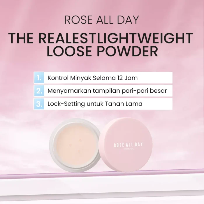 Rose All Day The Realest Lightweight Loose Powder Mini -manfaat