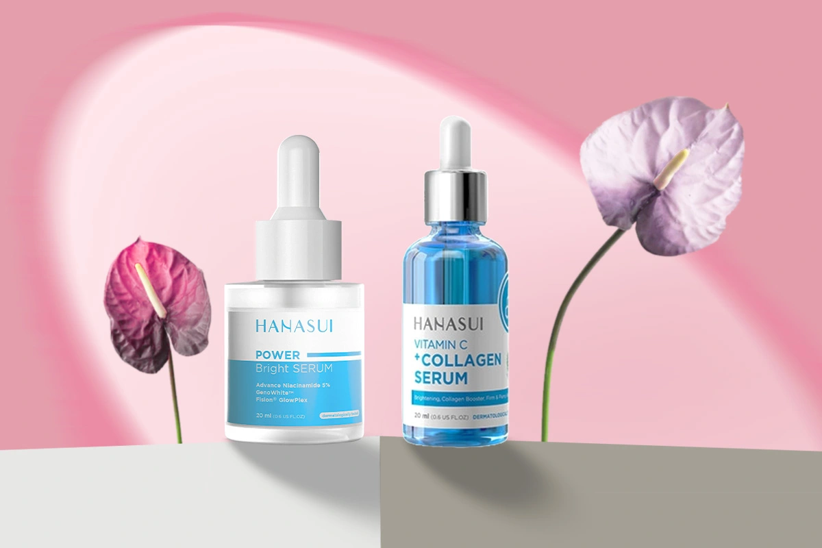 cara pemakaian serum hanasui biru