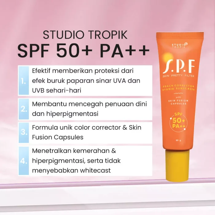 STUDIO TROPIK SPF 50+ PA++ Tinted Sunscreen Manfaat