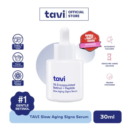 TAVI 1% Encapsulated Retinol + Peptide Slow Aging Signs Serum