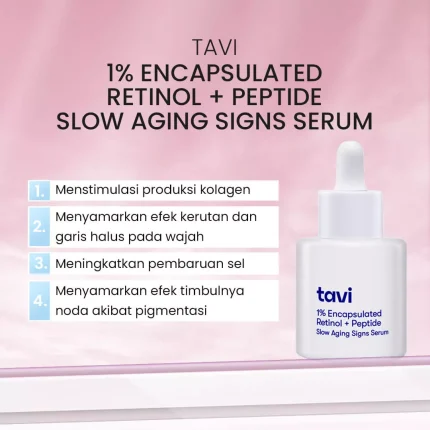 TAVI 1% Encapsulated Retinol + Peptide Slow Aging Signs Serum Manfaat